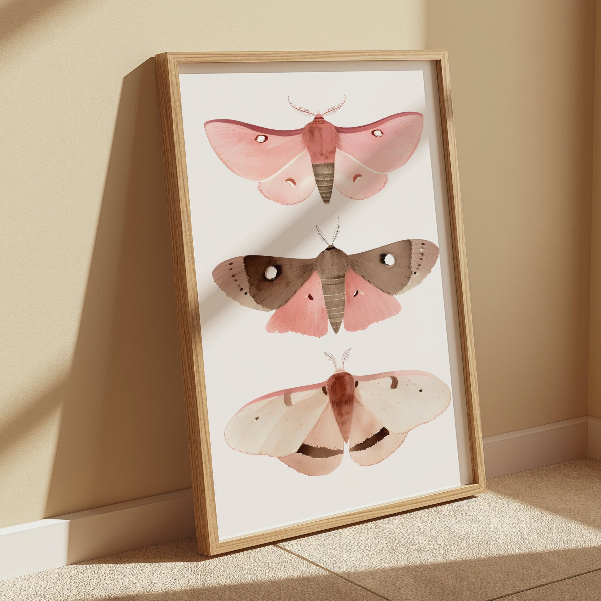 Premium Poster of Beautiful Colored Moth Illustrations Art Print Posters