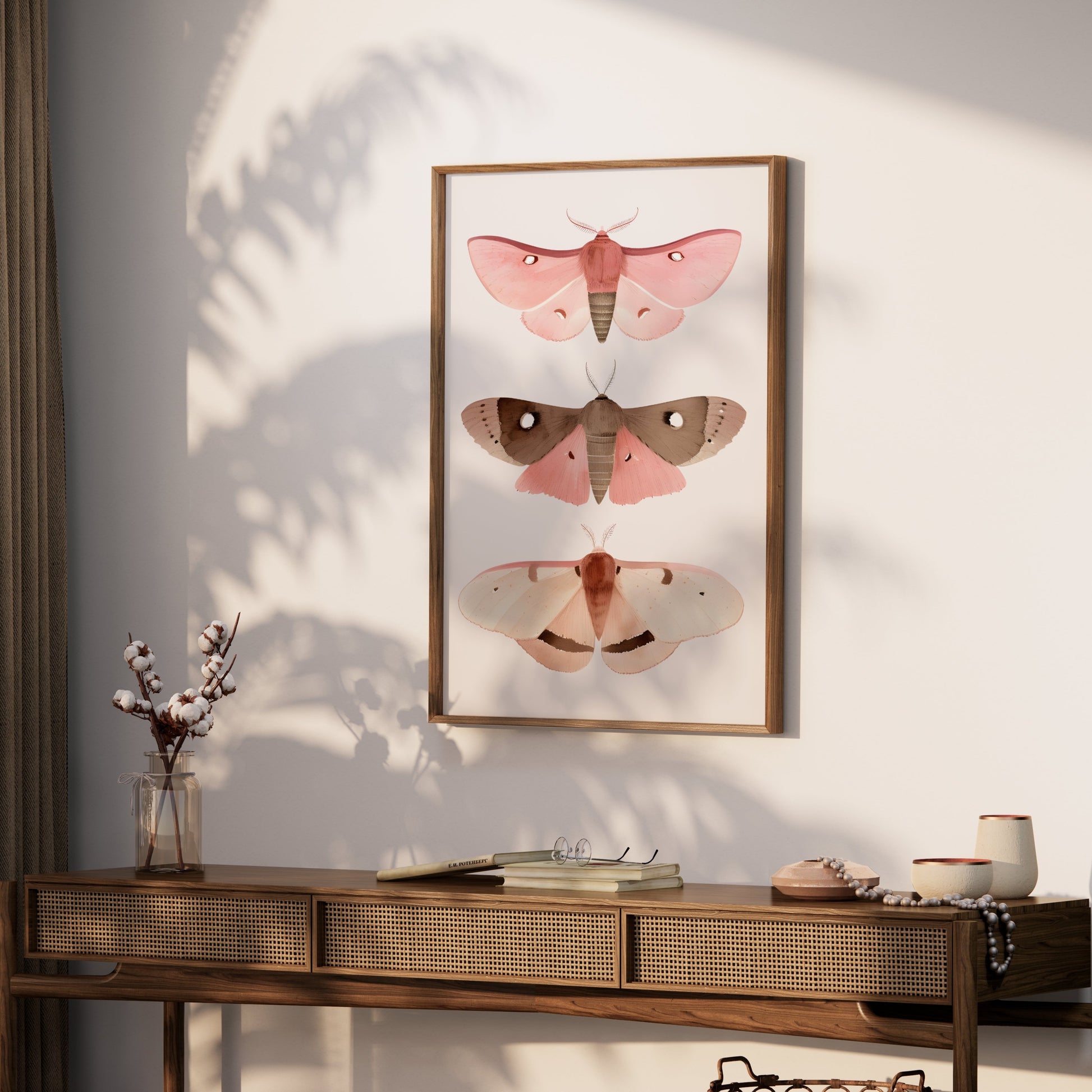 Premium Poster of Beautiful Colored Moth Illustrations Art Print Posters