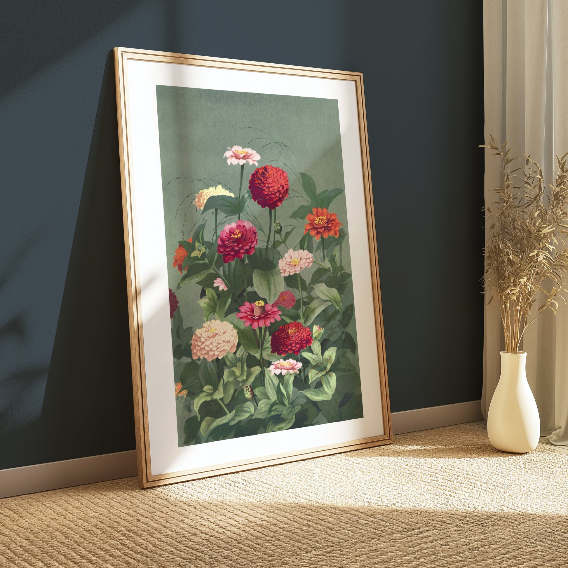 Premium Poster of Beautiful Colorful Flower Bouquet Art Print Posters
