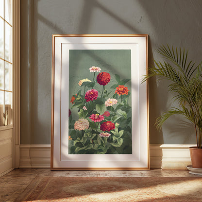 Premium Poster of Beautiful Colorful Flower Bouquet Art Print Posters