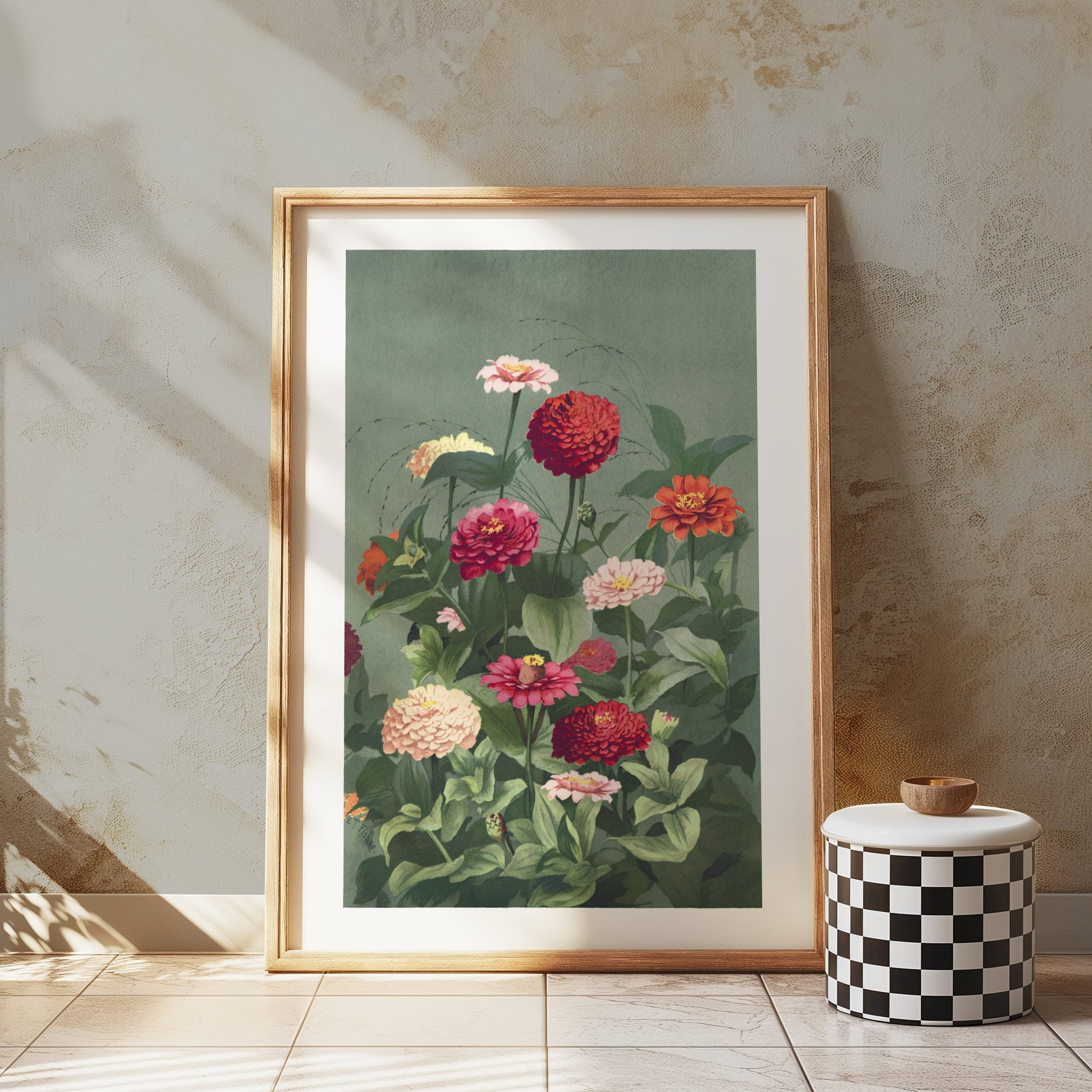Premium Poster of Beautiful Colorful Flower Bouquet Art Print Posters