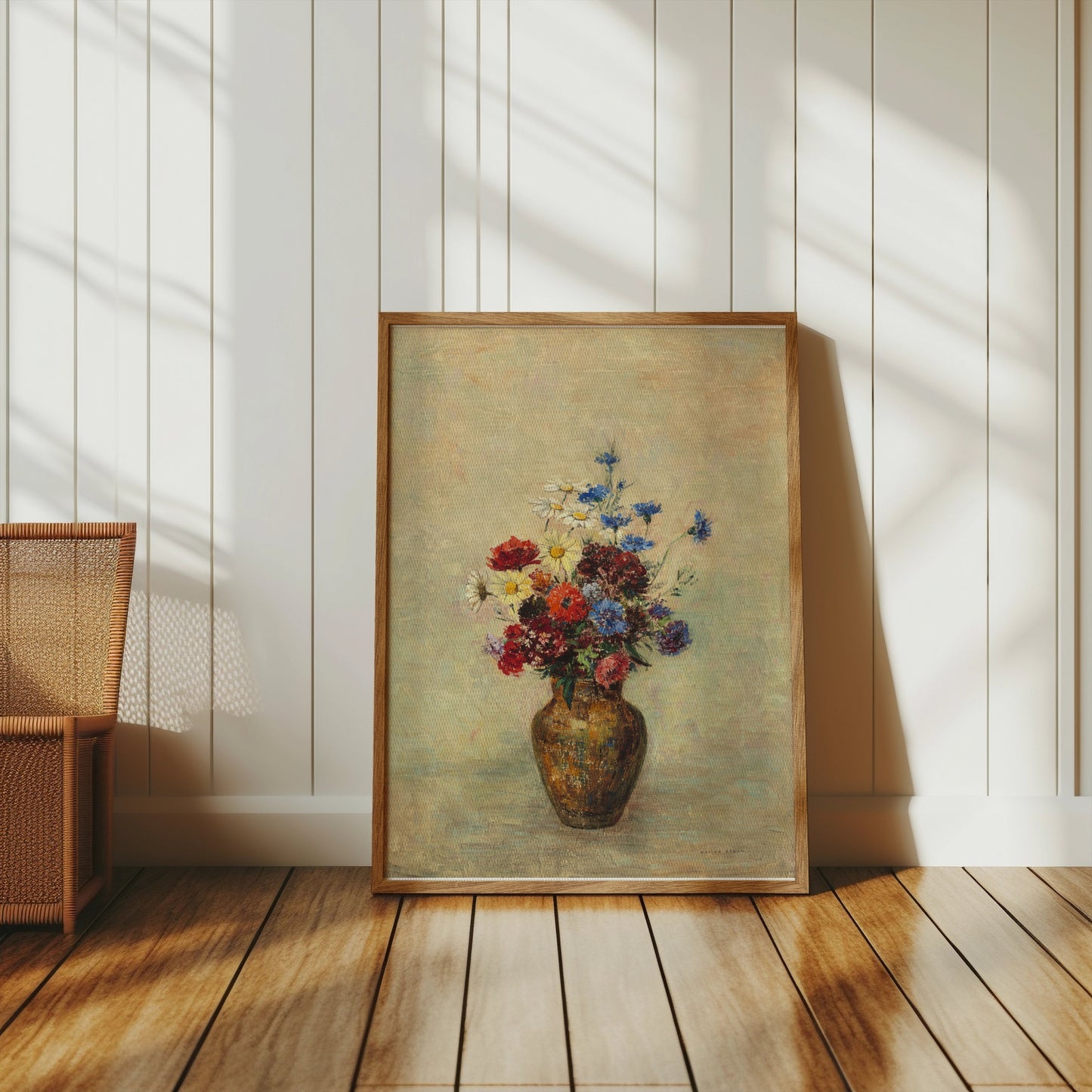 Premium Poster of Beautiful Colorful Flowers in Vase Art Print Posters