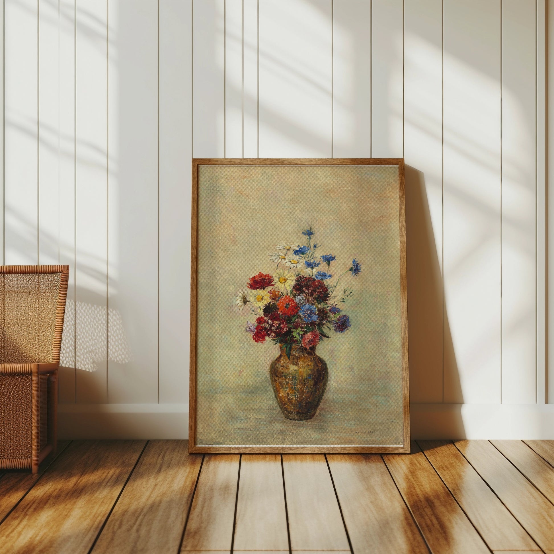 Premium Poster of Beautiful Colorful Flowers in Vase Art Print Posters