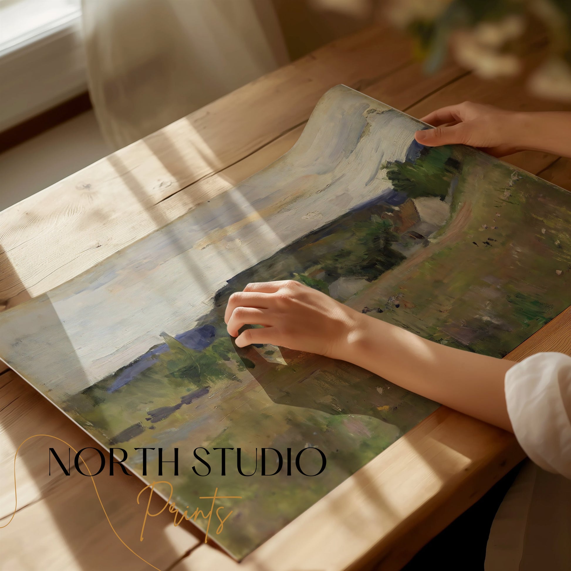 Premium Poster of Beautiful Countryside Landscape Painting Art Posters