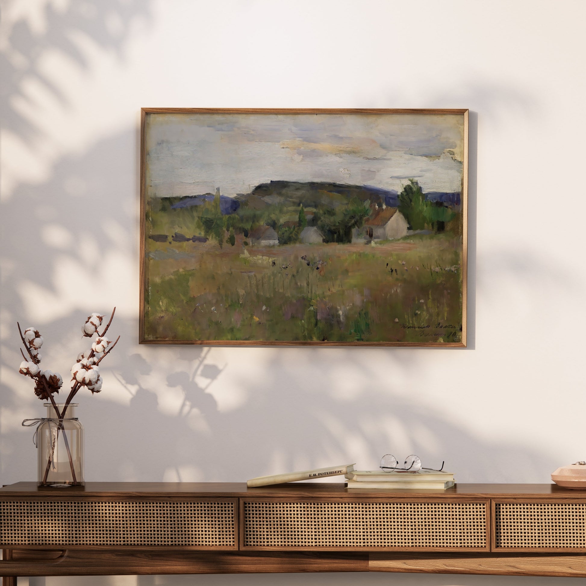 Premium Poster of Beautiful Countryside Landscape Painting Art Posters
