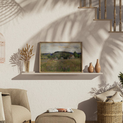 Premium Poster of Beautiful Countryside Landscape Painting Art Posters