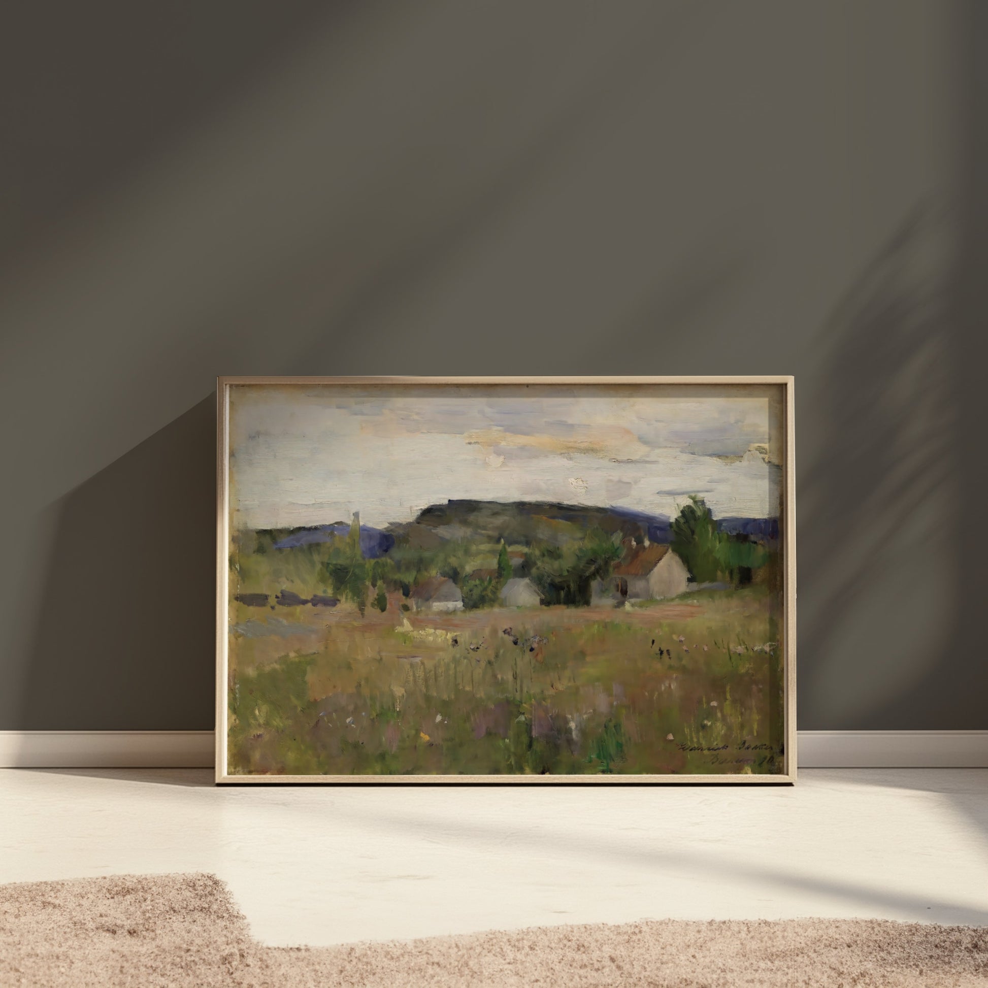 Premium Poster of Beautiful Countryside Landscape Painting Art Posters