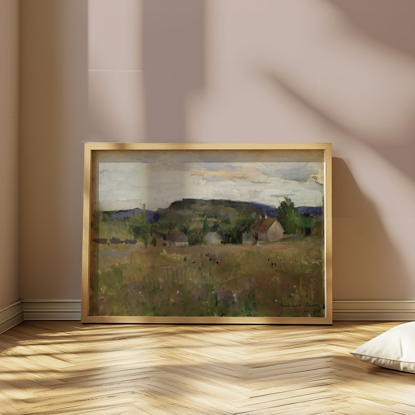 Premium Poster of Beautiful Countryside Landscape Painting Art Posters