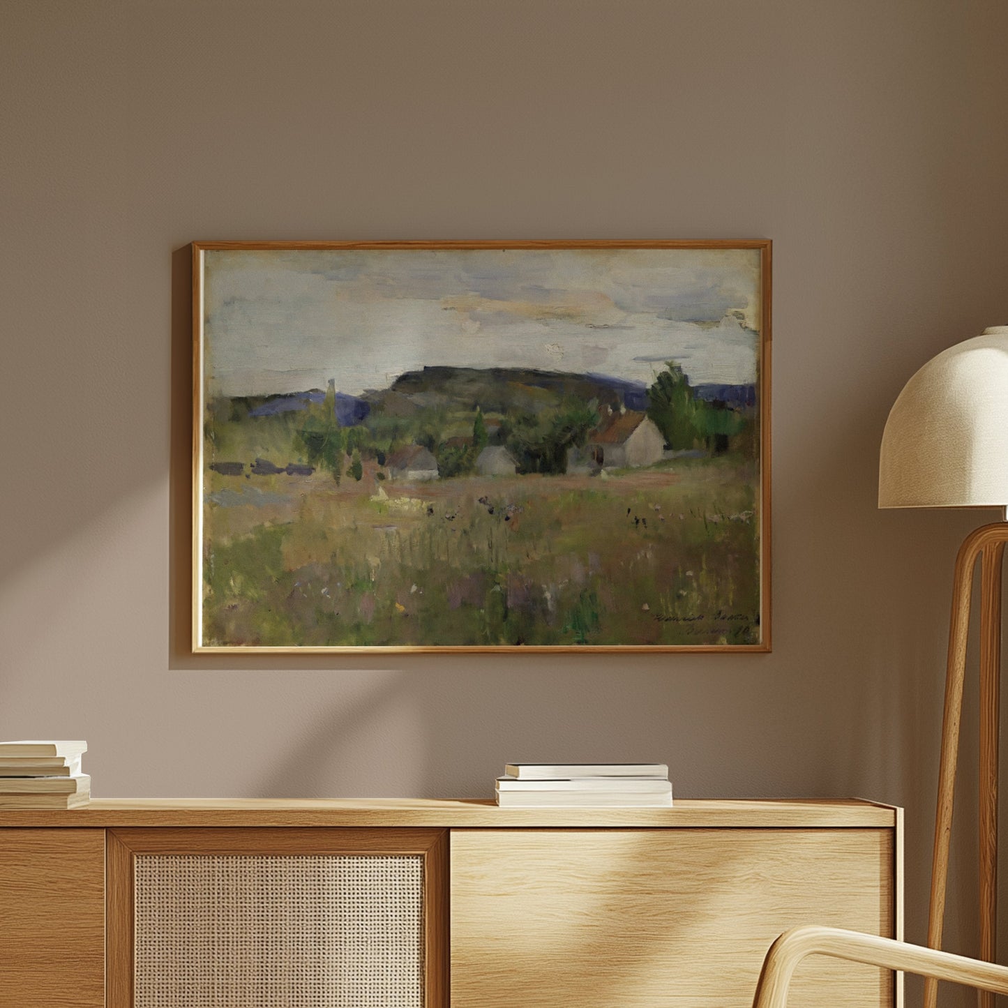 Premium Poster of Beautiful Countryside Landscape Painting Art Posters