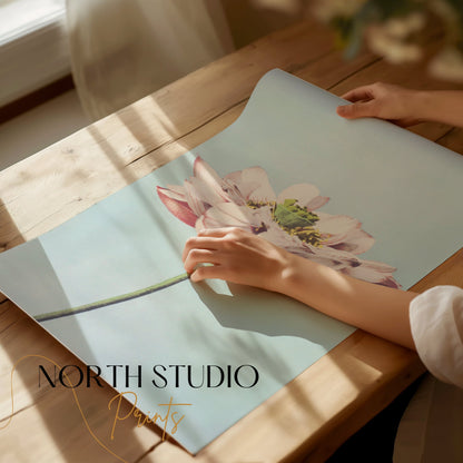 Premium Poster of Beautiful Detailed Flower With Pastel Background Posters