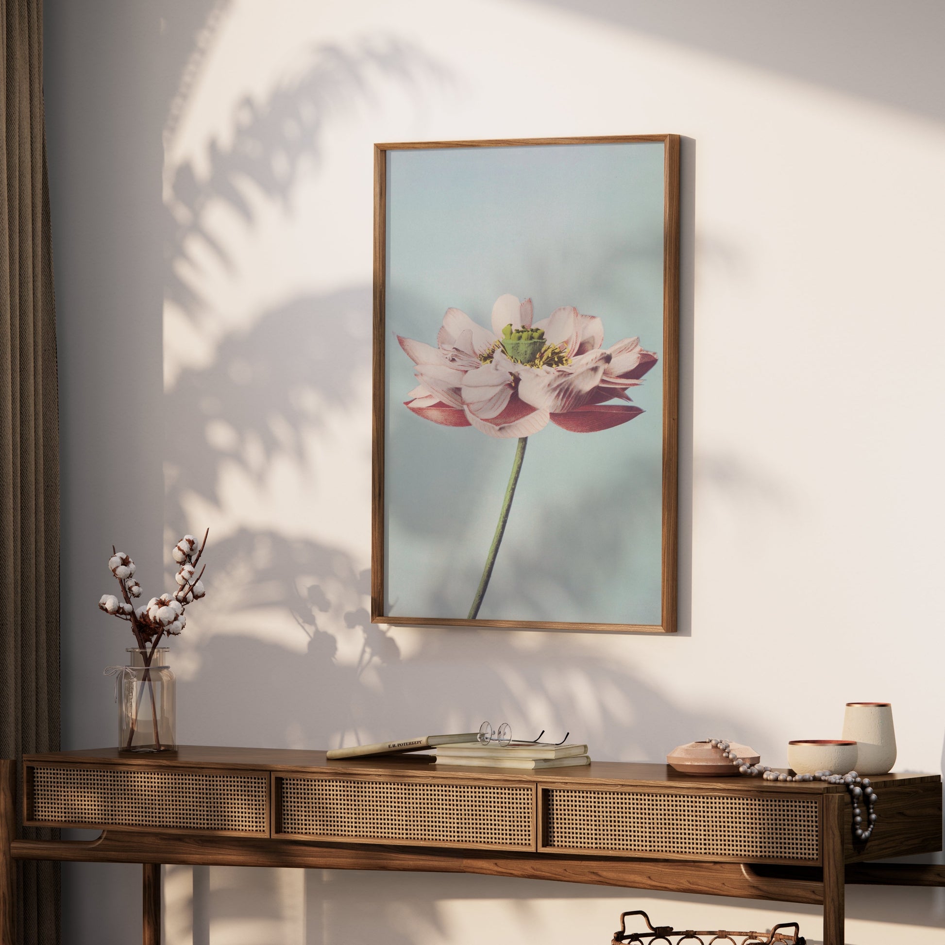 Premium Poster of Beautiful Detailed Flower With Pastel Background Posters