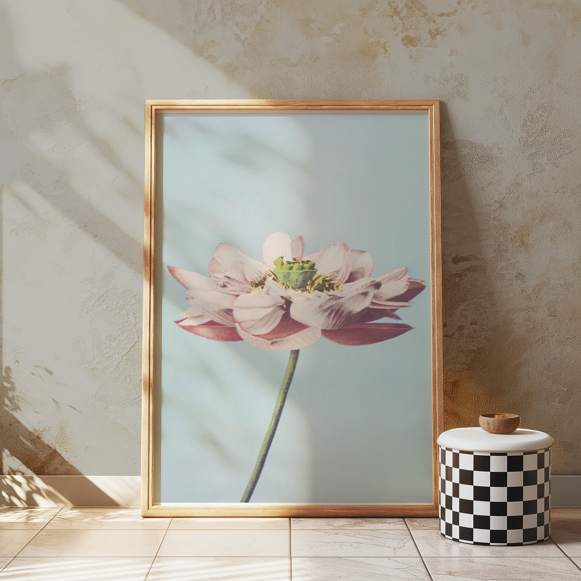 Premium Poster of Beautiful Detailed Flower With Pastel Background Posters