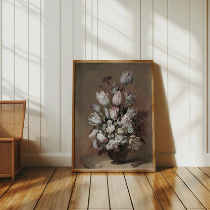 Premium Poster of Beautiful Elegant White and Pink Flower Bouquet Posters