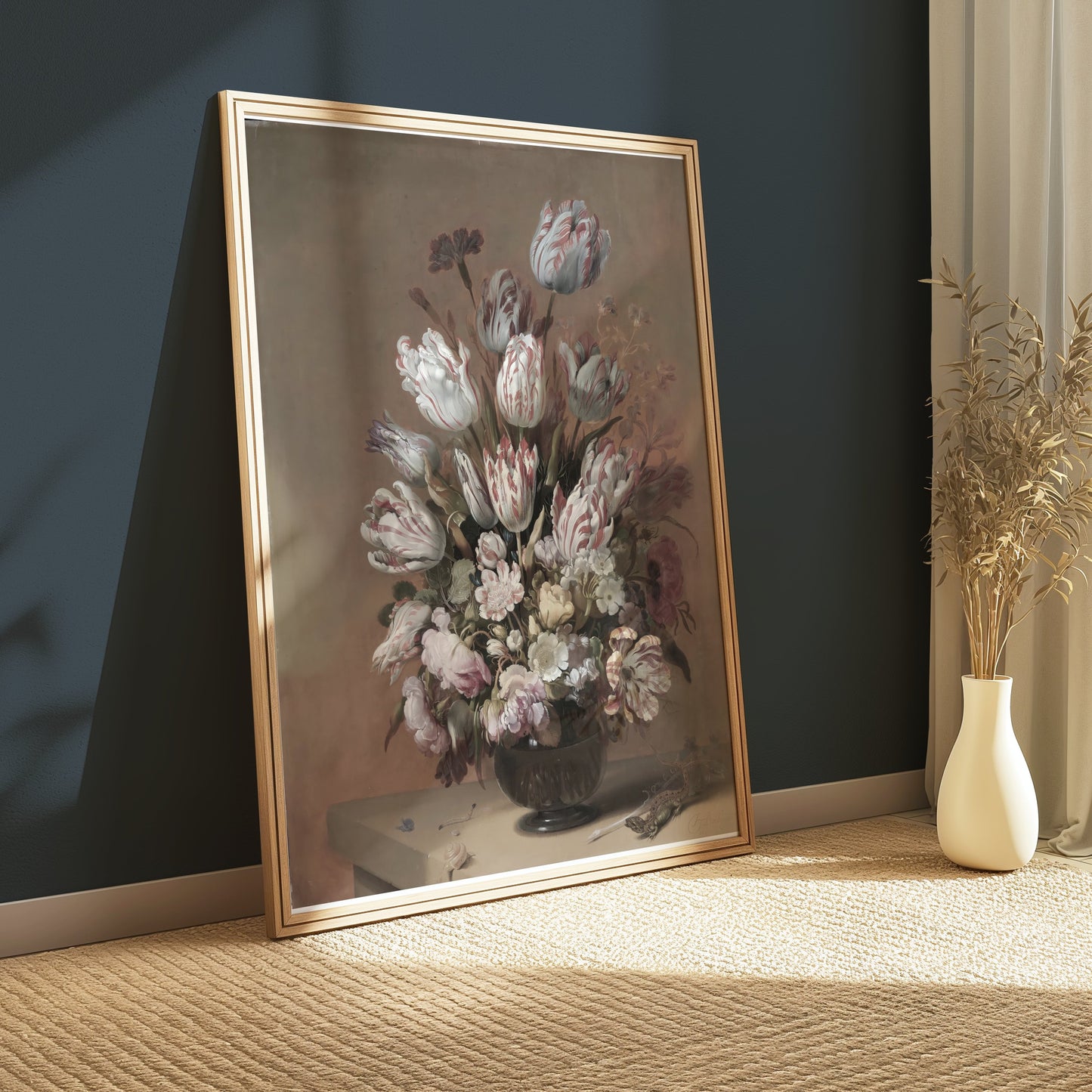 Premium Poster of Beautiful Elegant White and Pink Flower Bouquet Posters