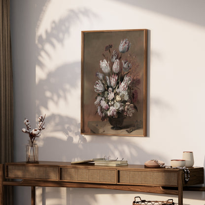 Premium Poster of Beautiful Elegant White and Pink Flower Bouquet Posters
