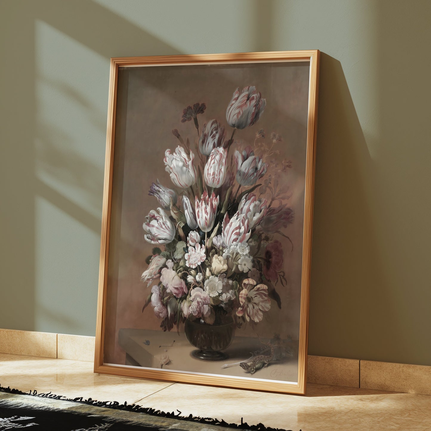 Premium Poster of Beautiful Elegant White and Pink Flower Bouquet Posters