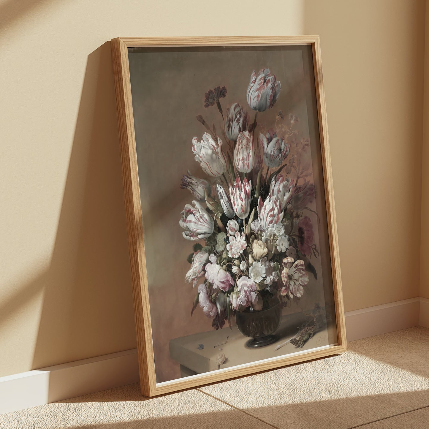 Premium Poster of Beautiful Elegant White and Pink Flower Bouquet Posters