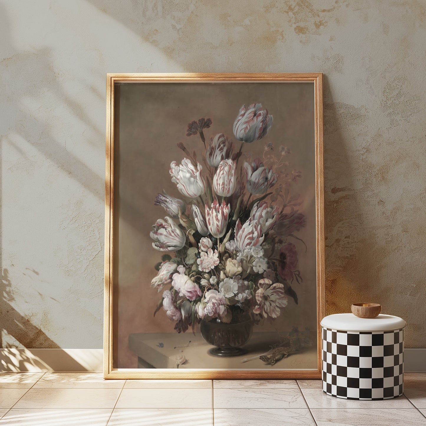 Premium Poster of Beautiful Elegant White and Pink Flower Bouquet Posters