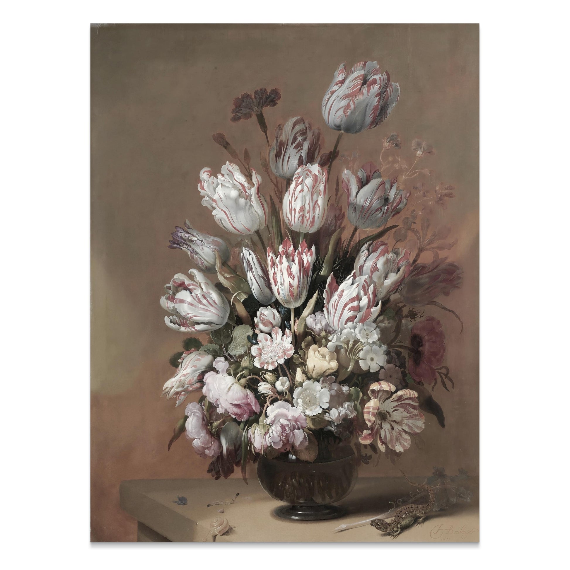 Premium Poster of Beautiful Elegant White and Pink Flower Bouquet Posters