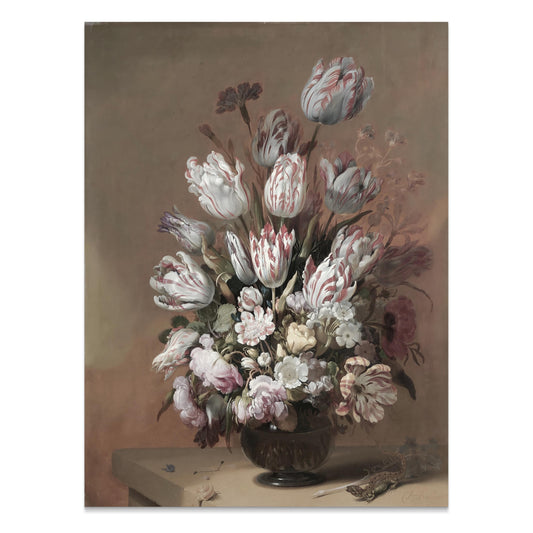 Premium Poster of Beautiful Elegant White and Pink Flower Bouquet Posters