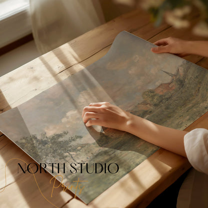 Premium Poster of Beautiful European Countryside Landscape Art Posters