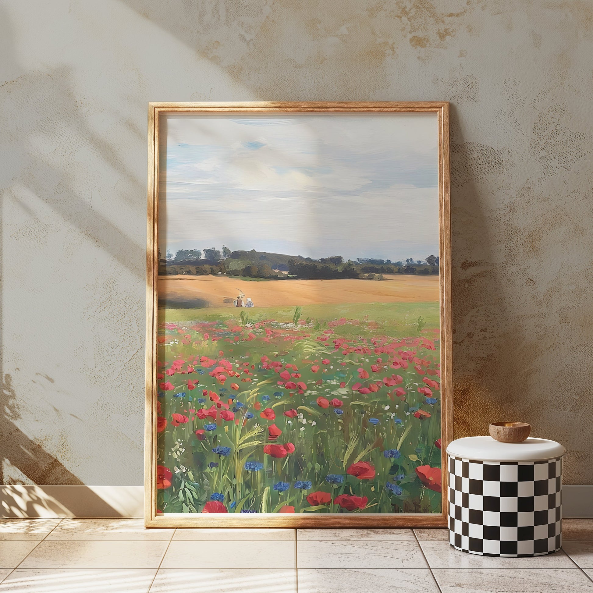 Premium Poster of Beautiful Field of Wildflowers Scenic Art Posters
