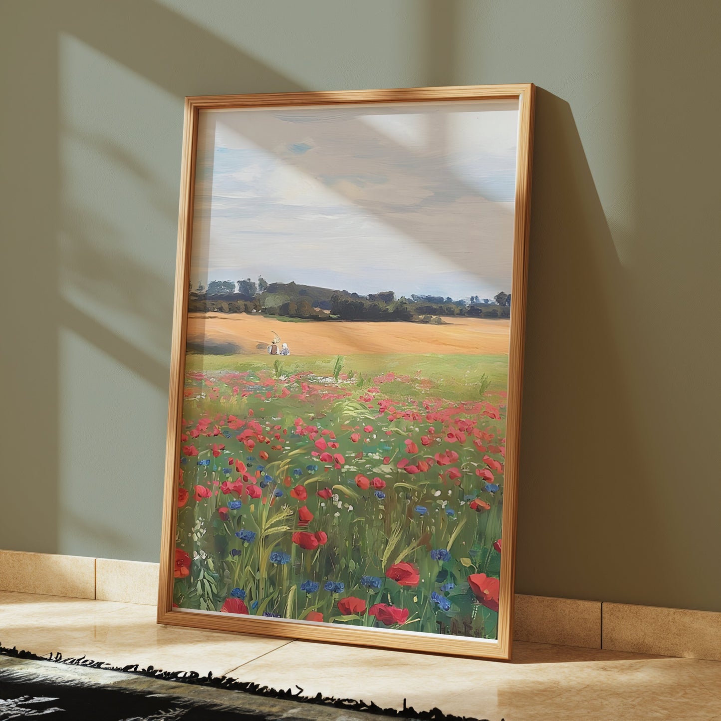 Premium Poster of Beautiful Field of Wildflowers Scenic Art Posters