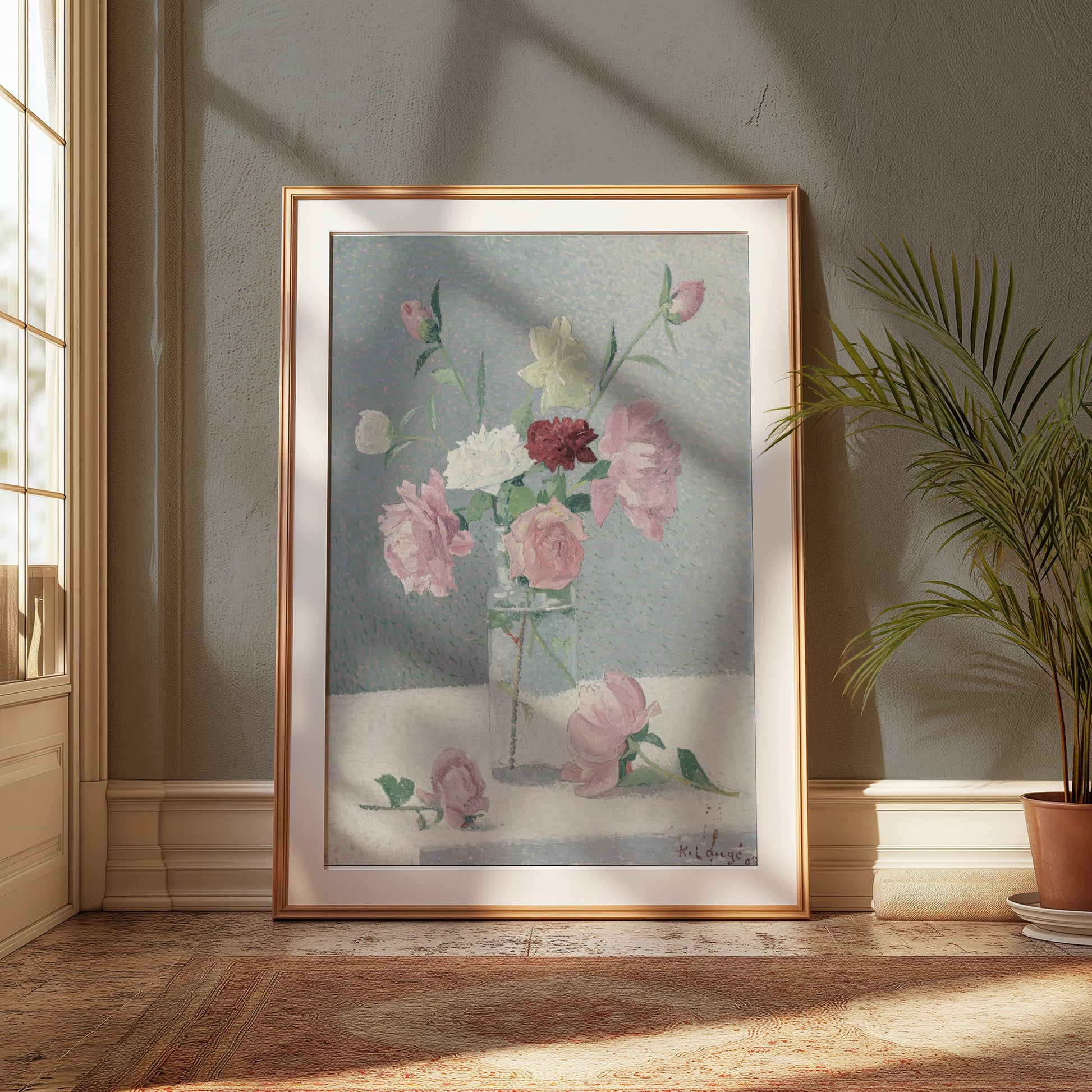 Premium Poster of Beautiful Floral Arrangement in Vase Artwork Posters