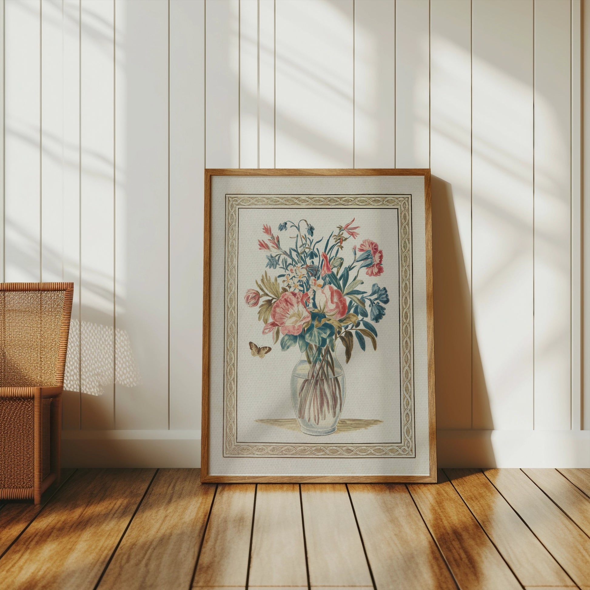 Premium Poster of Beautiful Floral Arrangement with Butterfly Posters