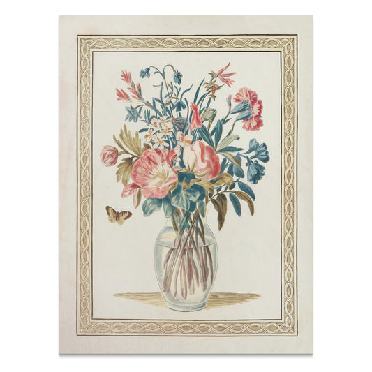 Premium Poster of Beautiful Floral Arrangement with Butterfly Posters