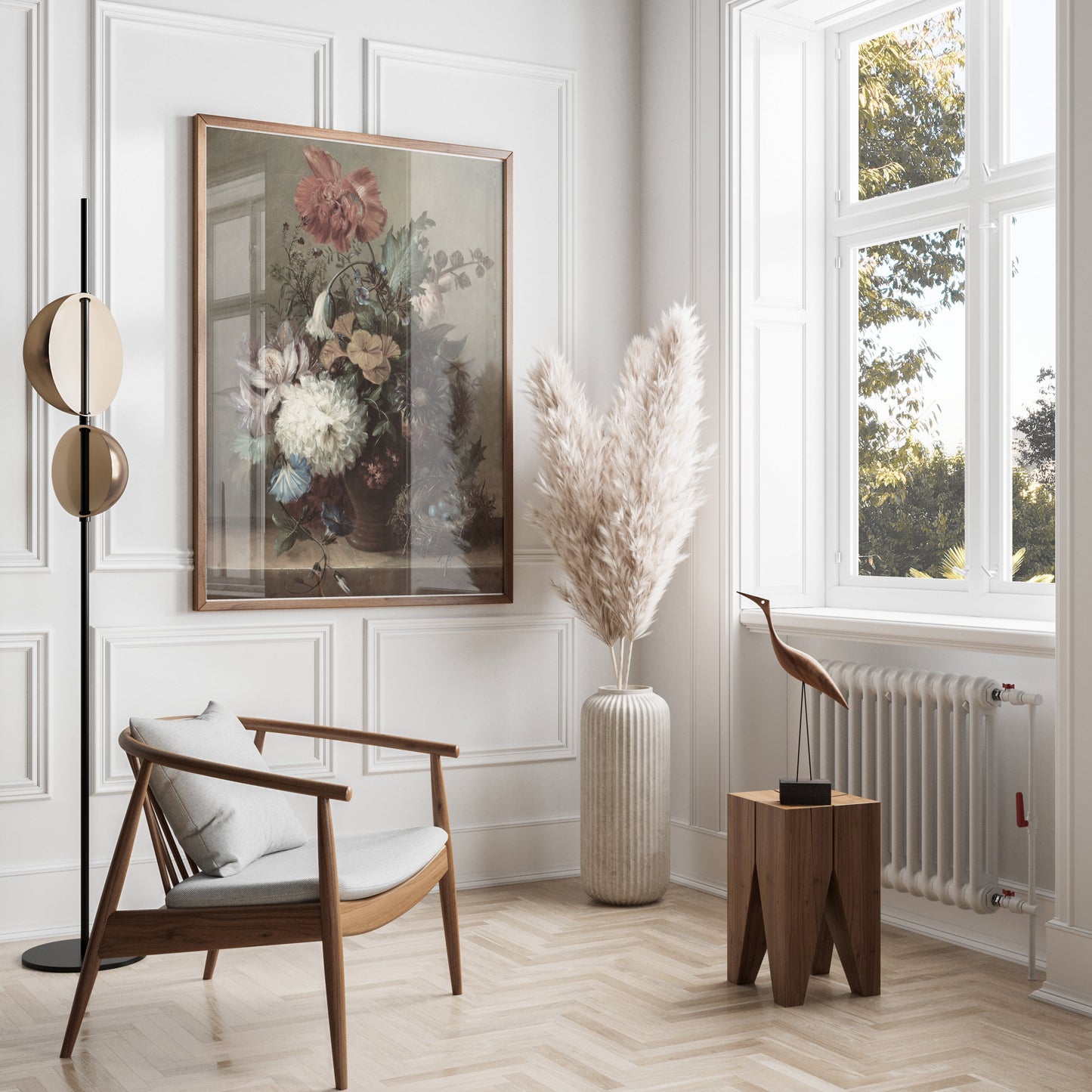 Premium Poster of Beautiful Floral Arrangement with Nest Posters