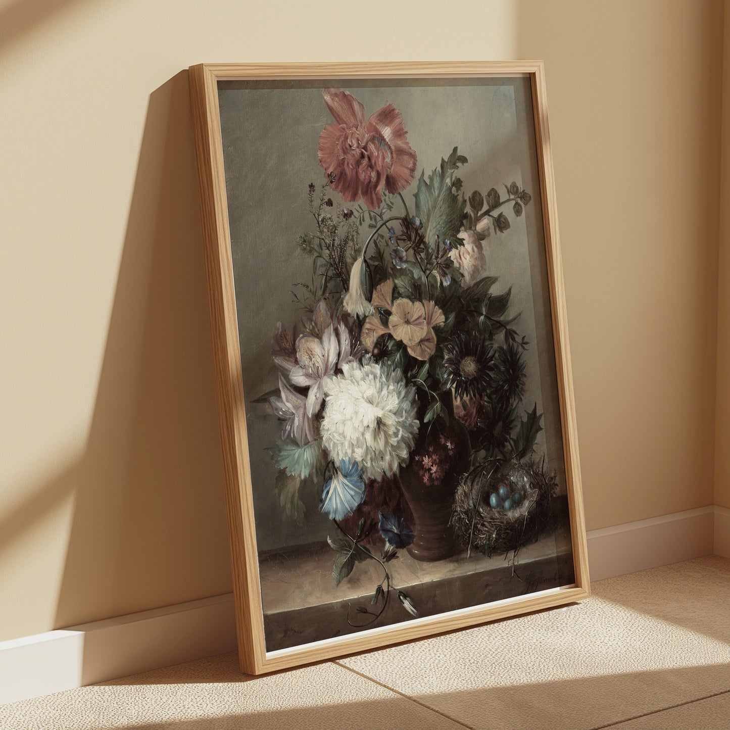 Premium Poster of Beautiful Floral Arrangement with Nest Posters