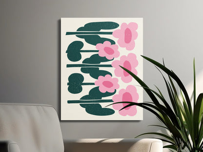 Premium Poster of Beautiful Floral Artwork for Vibrant Homes Canvas Wraps