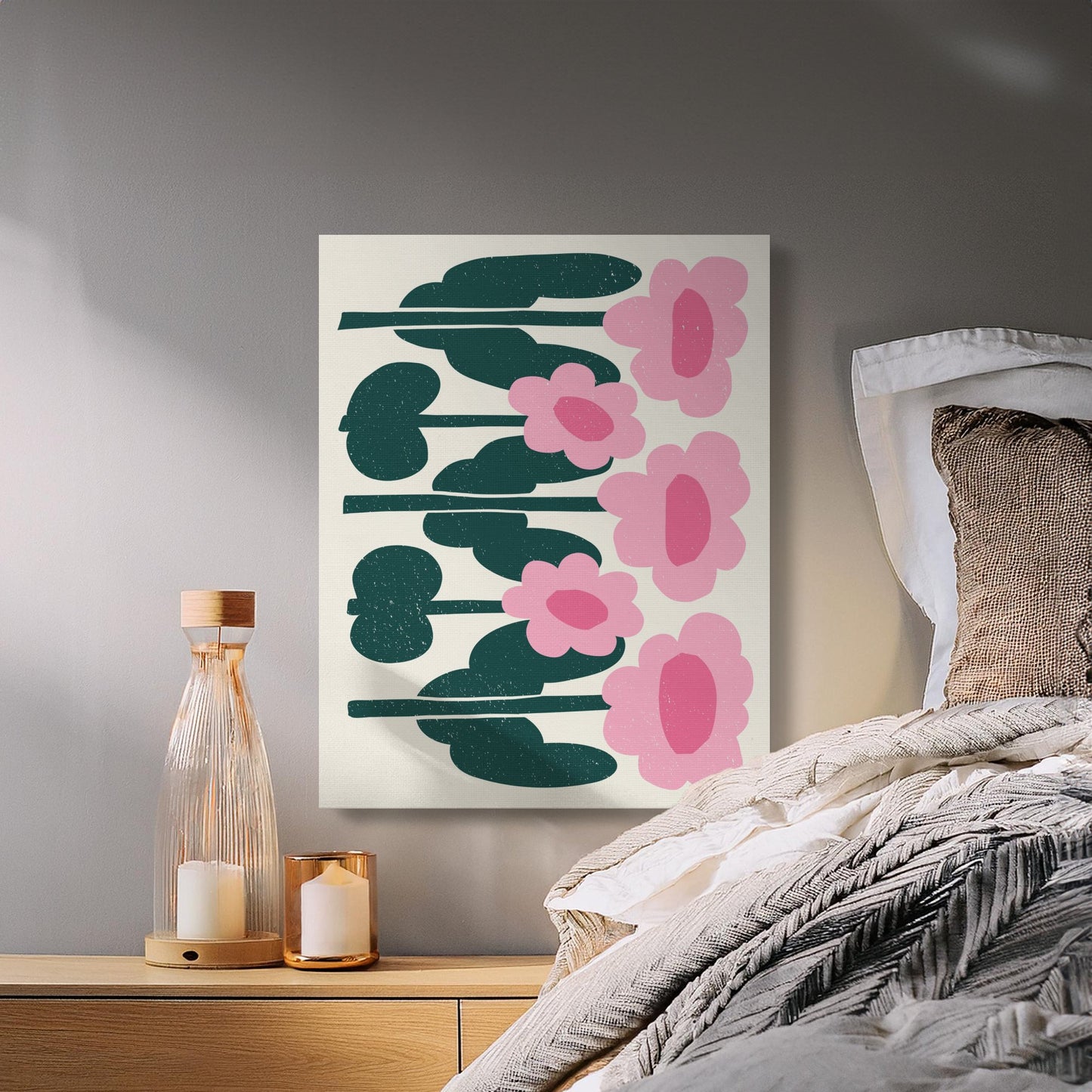 Premium Poster of Beautiful Floral Artwork for Vibrant Homes Canvas Wraps