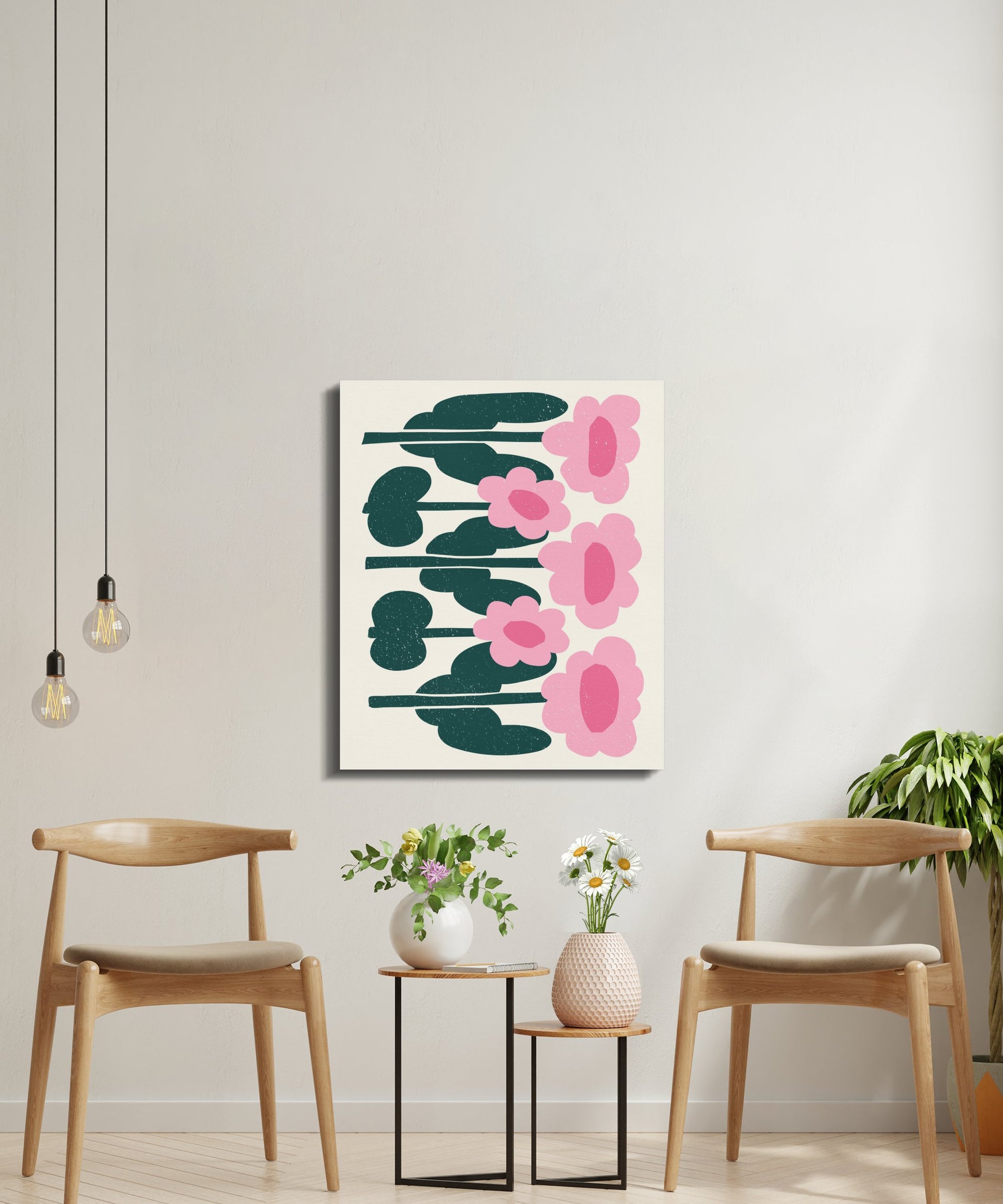 Premium Poster of Beautiful Floral Artwork for Vibrant Homes Canvas Wraps