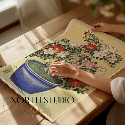 Premium Poster of Beautiful Floral Bonsai Illustration Art Print Posters