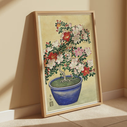 Premium Poster of Beautiful Floral Bonsai Illustration Art Print Posters