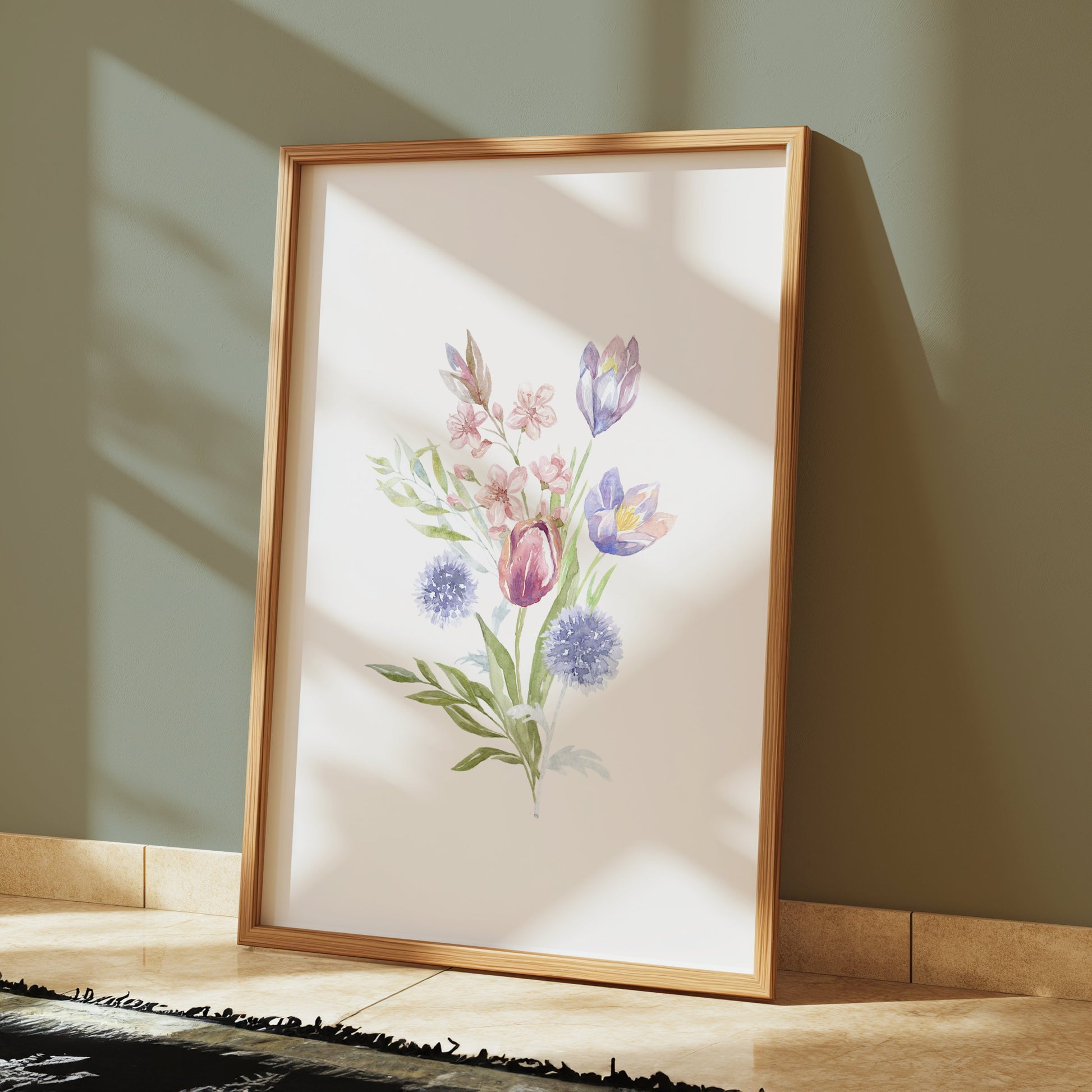 Premium Poster of Beautiful Floral Bouquet Illustration Art Posters