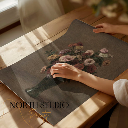 Premium Poster of Beautiful Floral Bouquets in Vase Art Print Posters