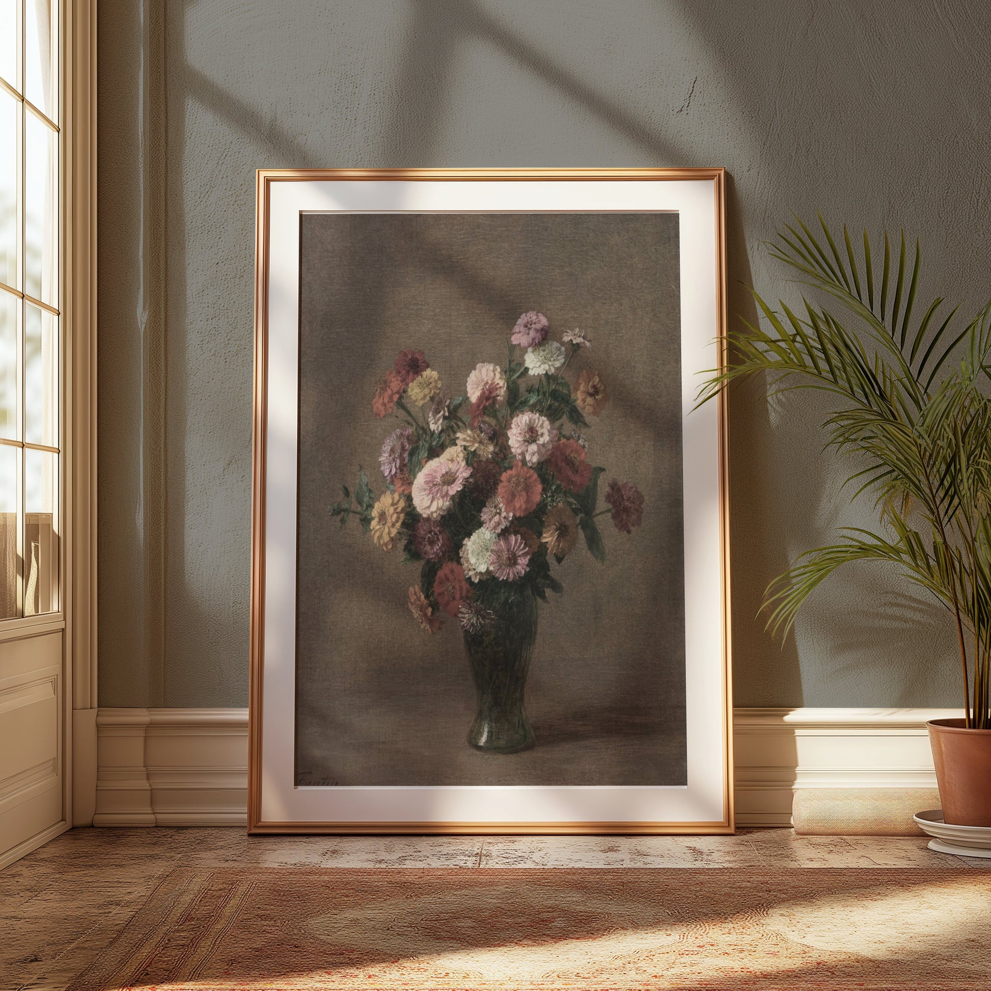 Premium Poster of Beautiful Floral Bouquets in Vase Art Print Posters