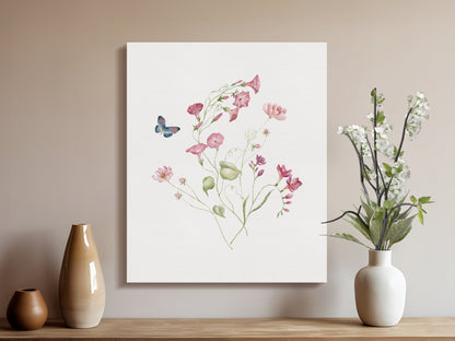 Premium Poster of Beautiful Floral Illustration Nursery Wall Art Canvas Wraps