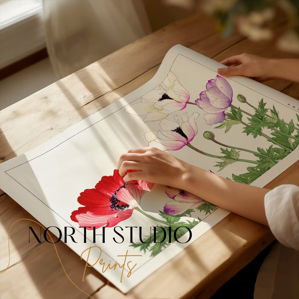Premium Poster of Beautiful Floral Japanese Artwork Posters