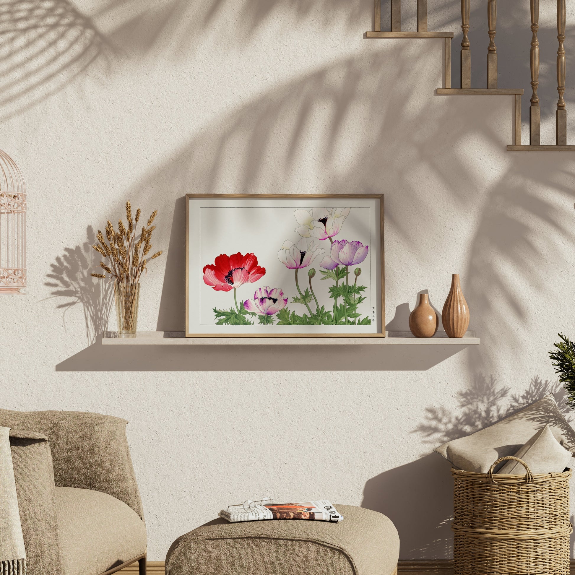 Premium Poster of Beautiful Floral Japanese Artwork Posters