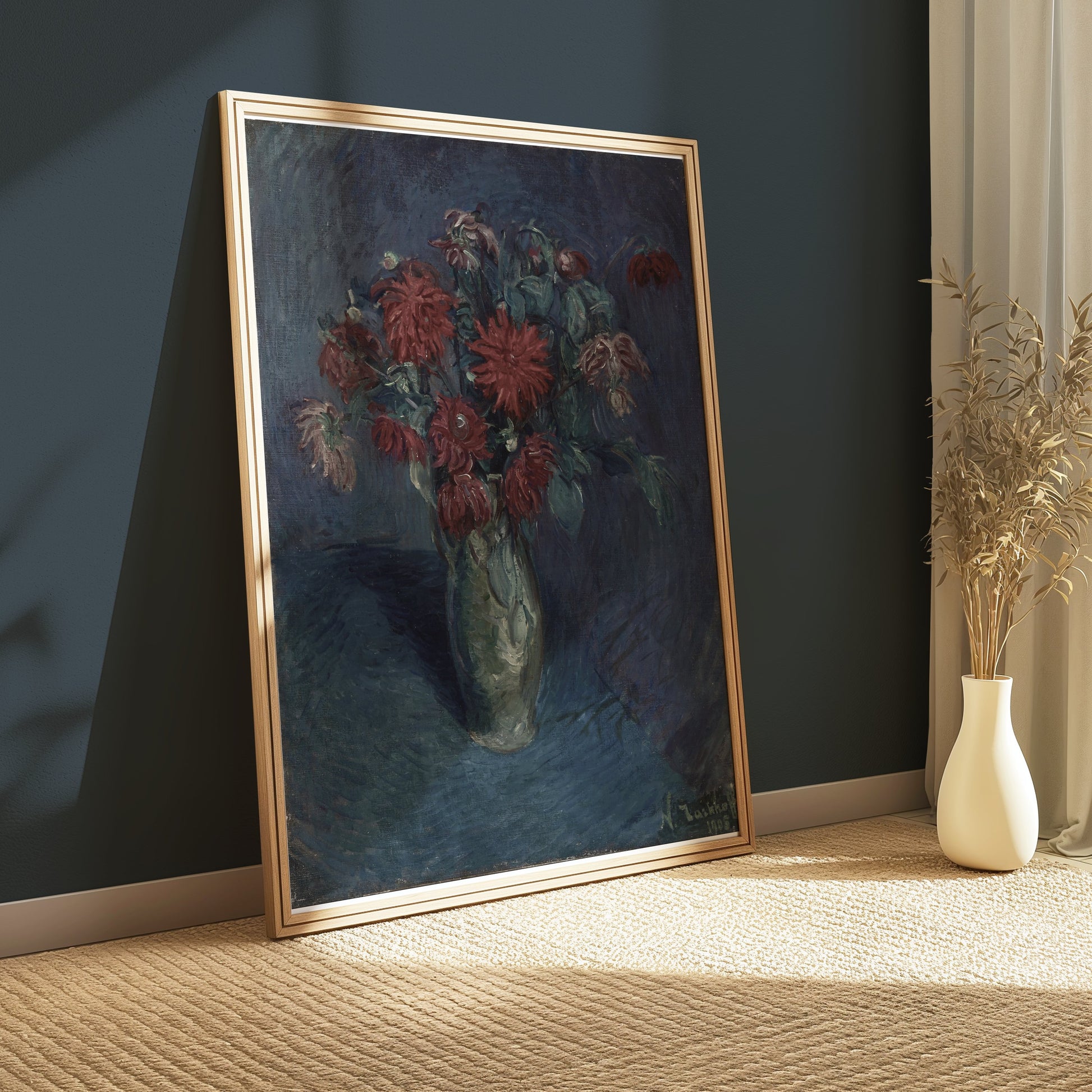Premium Poster of Beautiful Floral Still Life Vase Art Print Posters