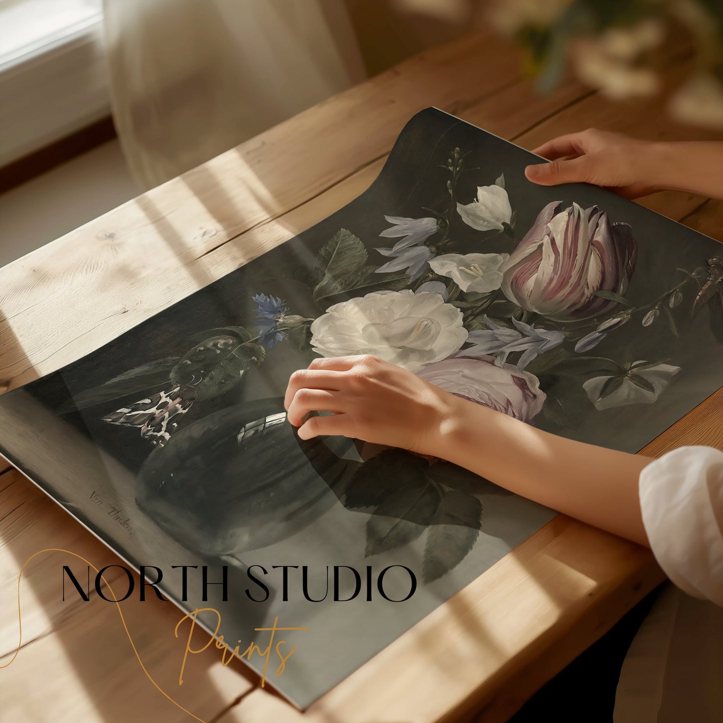 Premium Poster of Beautiful Floral Still Life Vase Painting Art Posters