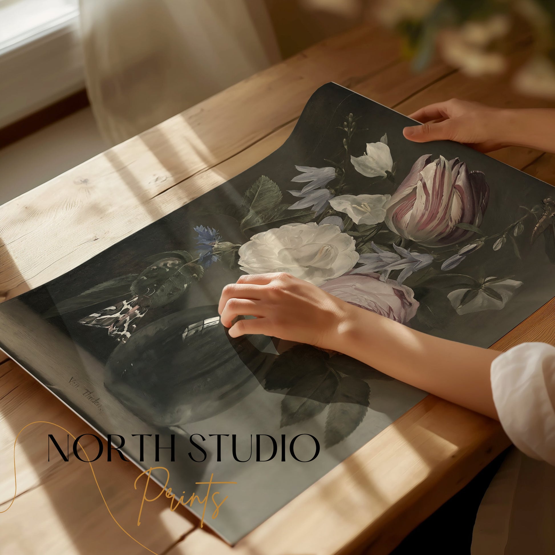 Premium Poster of Beautiful Floral Still Life Vase Painting Art Posters