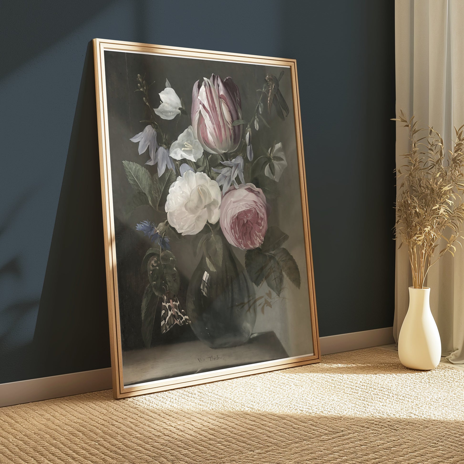 Premium Poster of Beautiful Floral Still Life Vase Painting Art Posters