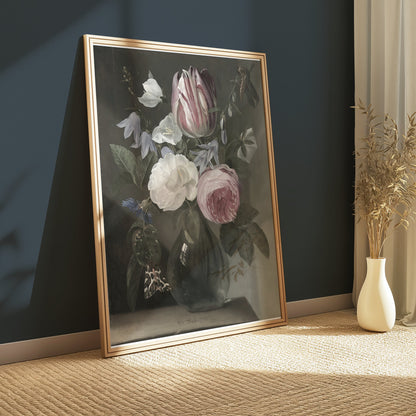 Premium Poster of Beautiful Floral Still Life Vase Painting Art Posters