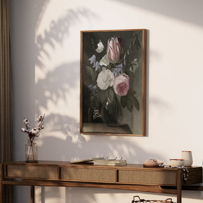Premium Poster of Beautiful Floral Still Life Vase Painting Art Posters