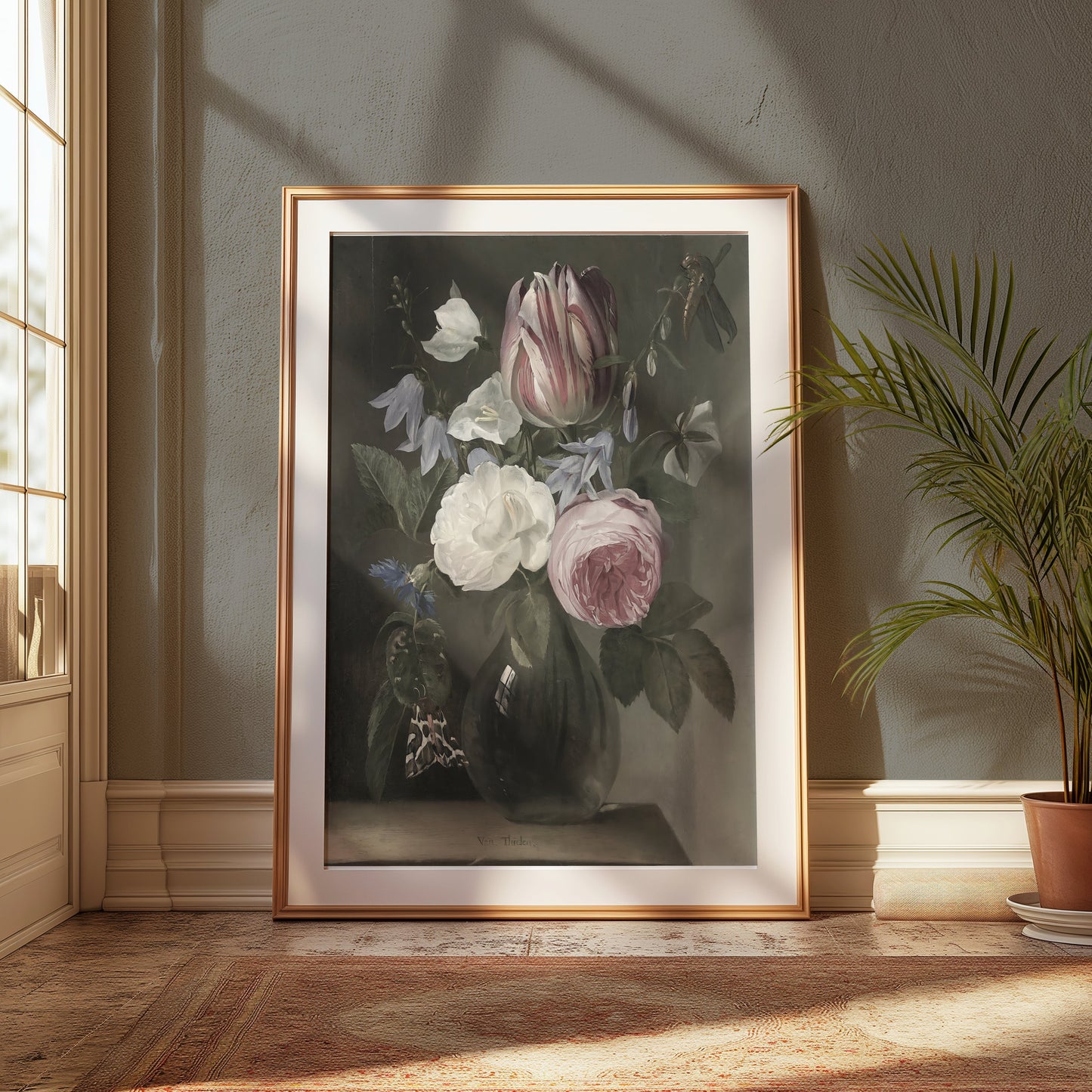 Premium Poster of Beautiful Floral Still Life Vase Painting Art Posters